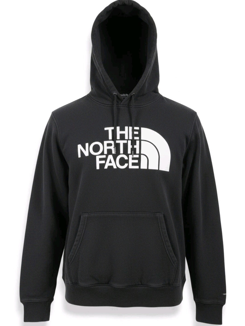 The North Face Men's Black Hoodie with White Logo Size Small